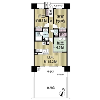 メロディーハイム西大路デュオブランの間取図