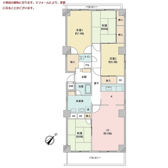 葉山エコーハイツの間取図
