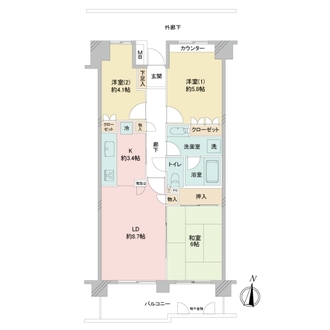 浦和南パーク・ホームズの間取図