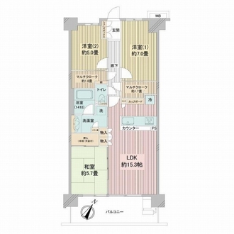 テラス横浜富岡の間取図