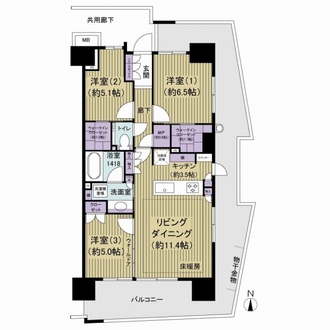 ガーデンクロス東京王子の間取図