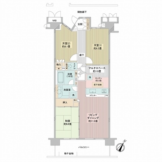 アイキャナルメイツ豊洲の間取図