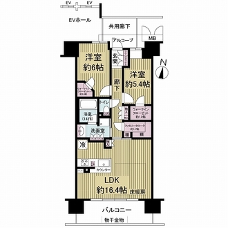 カサーレウエストゲートシティの間取図