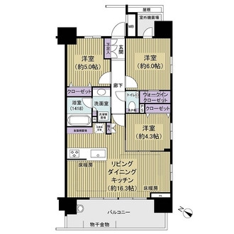 オープンレジデンシア桜並木ガーデンの間取図