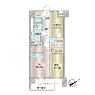 ベルジェンド横濱上大岡ミッドマークスの間取図