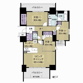 ルネ南砂町リバーフィールの間取図