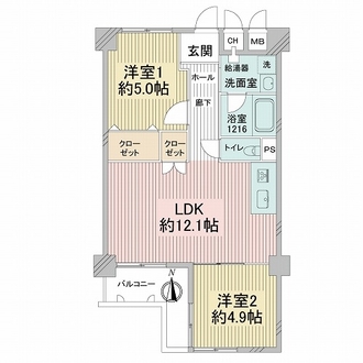セントラル伊丹の間取図