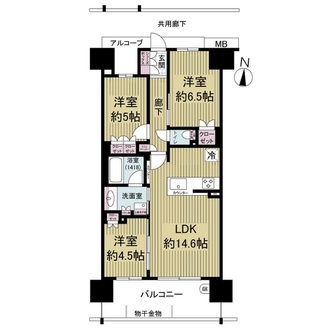 エムズシティ新安城ブランシエラの間取図