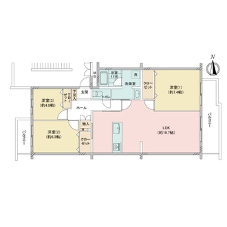 西国分寺史跡通り住宅２号棟の間取図