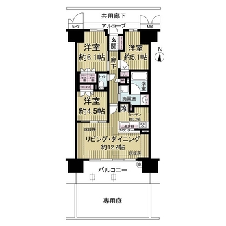 ローレルスクエアＯＳＡＫＡ　ＬＩＮＫの間取図
