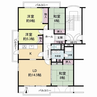 メゾン千里丘新芦屋１番館の間取図