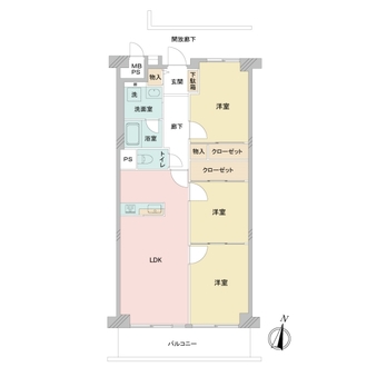 川口学園台スカイハイツの間取図