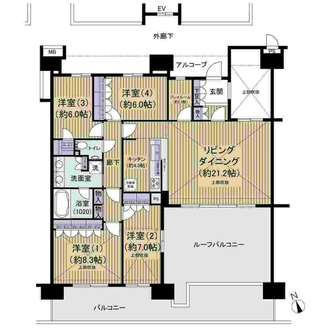 ユトリシア壱番街の間取図