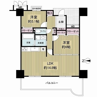 ヴェル・ノール布施の間取図