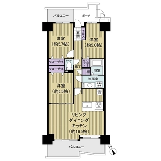 プローラ津田沼の間取図