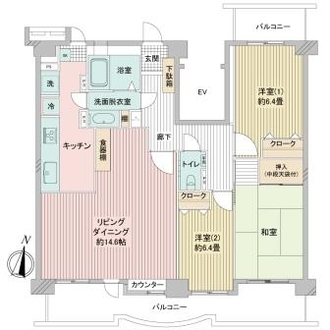 モアクレスト西台の間取図