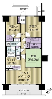 浜野レジデンスの間取図