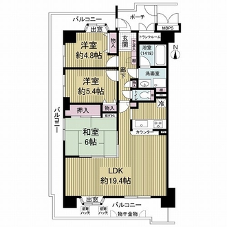 ライオンズマンション此花の間取図