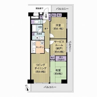 東陽町ガーデニアＢ棟の間取図