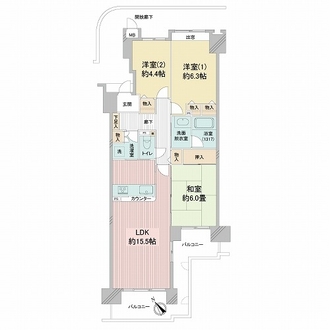 ルネ伊丹ガーデンスクエアの間取図