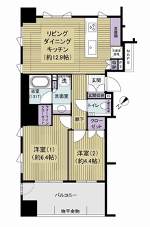 アトラス日暮里マスターコートの間取図
