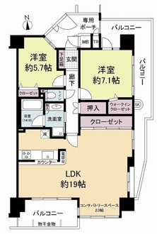 ユニハイム緑橋の間取図