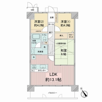 キングマンション新淀川の間取図
