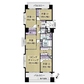 サーパス薬院の間取図