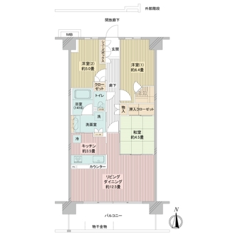 パークプレミアムメイツ西新井の間取図
