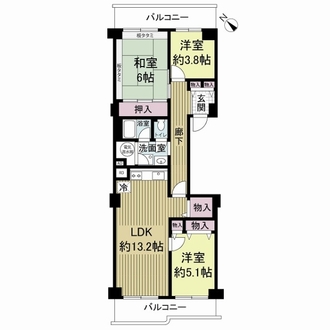 香里ヶ丘ガーデンハイツＩＩの間取図