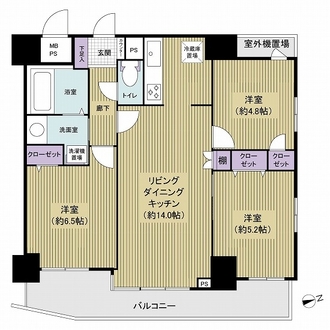 ライオンズステーションプラザ松戸の間取図