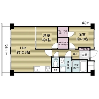 ローズコーポニュー大阪の間取図