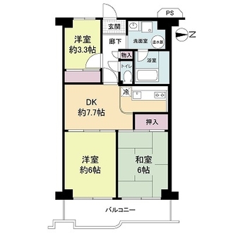 シャルム久宝寺緑地の間取図