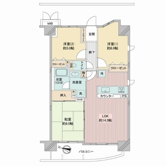 モアステージ大宮の間取図