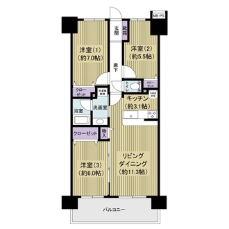 ライオンズステージ　キャピタルイーストの間取図