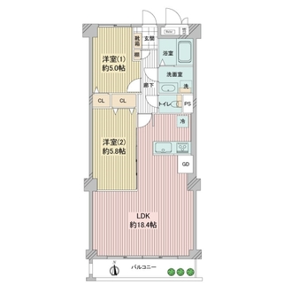 伊丹グリーンハイツの間取図