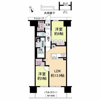 ヴェリテ大阪福島の間取図