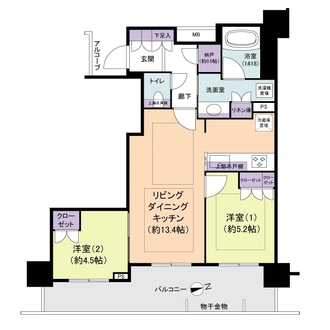 プラウドタワー堺東の間取図