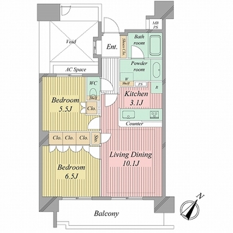 ライオンズ西葛西プライムマークスの間取図