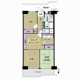 大島スカイハイツの間取図