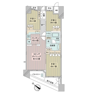 Ｄ’クラディア行徳の間取図