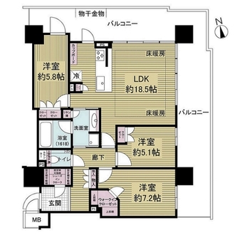 ザ・ファインタワー名古屋今池の間取図