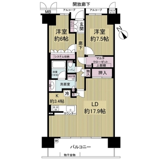 セントハート藤が丘の間取図