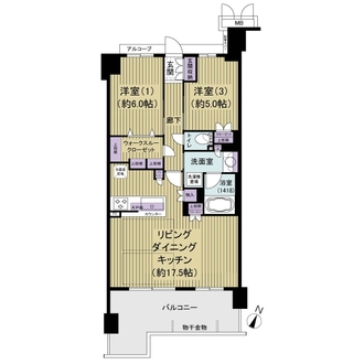 エステムコート尼崎ザ・メジャーの間取図
