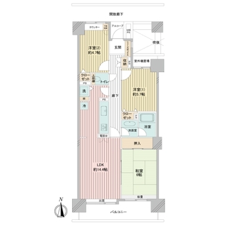 コープ野村クローバー・シティ与野参番館の間取図
