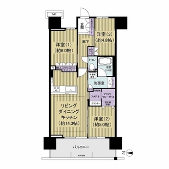 イニシア新小岩ローレルコートの間取図