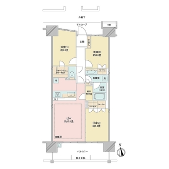 グランシンフォニアEASTの間取図
