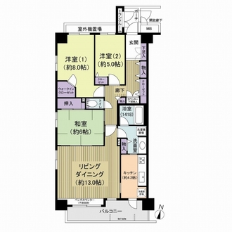クレアシティ大島の間取図