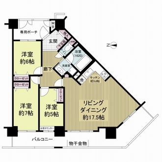ダイアパレス三国ヶ丘の間取図