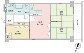 桃山台グリーンマンションの間取図